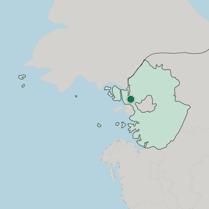 Map showing Gimpo-si — In Gyeonggi-do