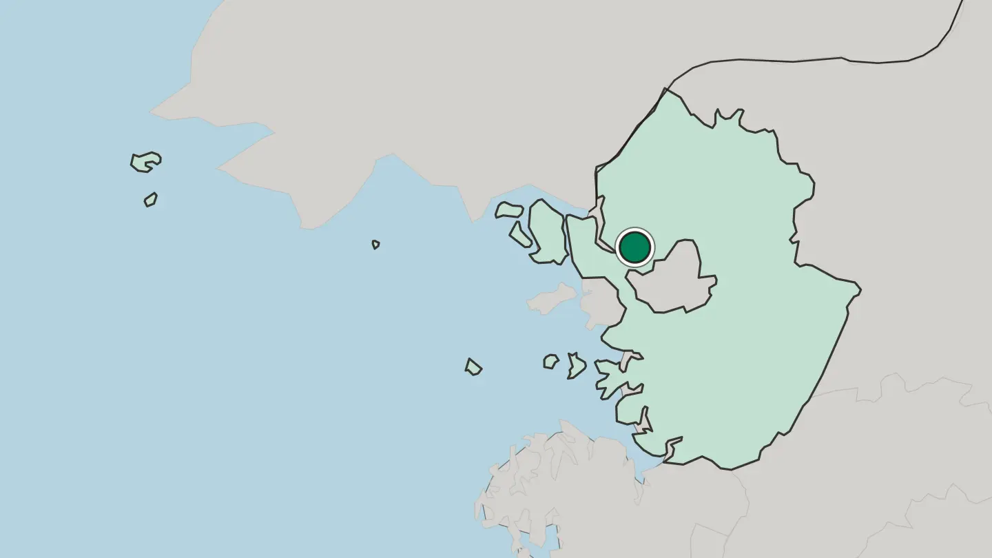 Map of Goyang-si in South Korea