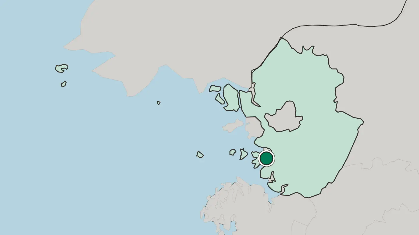 Map of Hwaseong-si in South Korea
