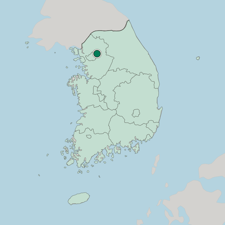 Map showing Namyangju — In South Korea