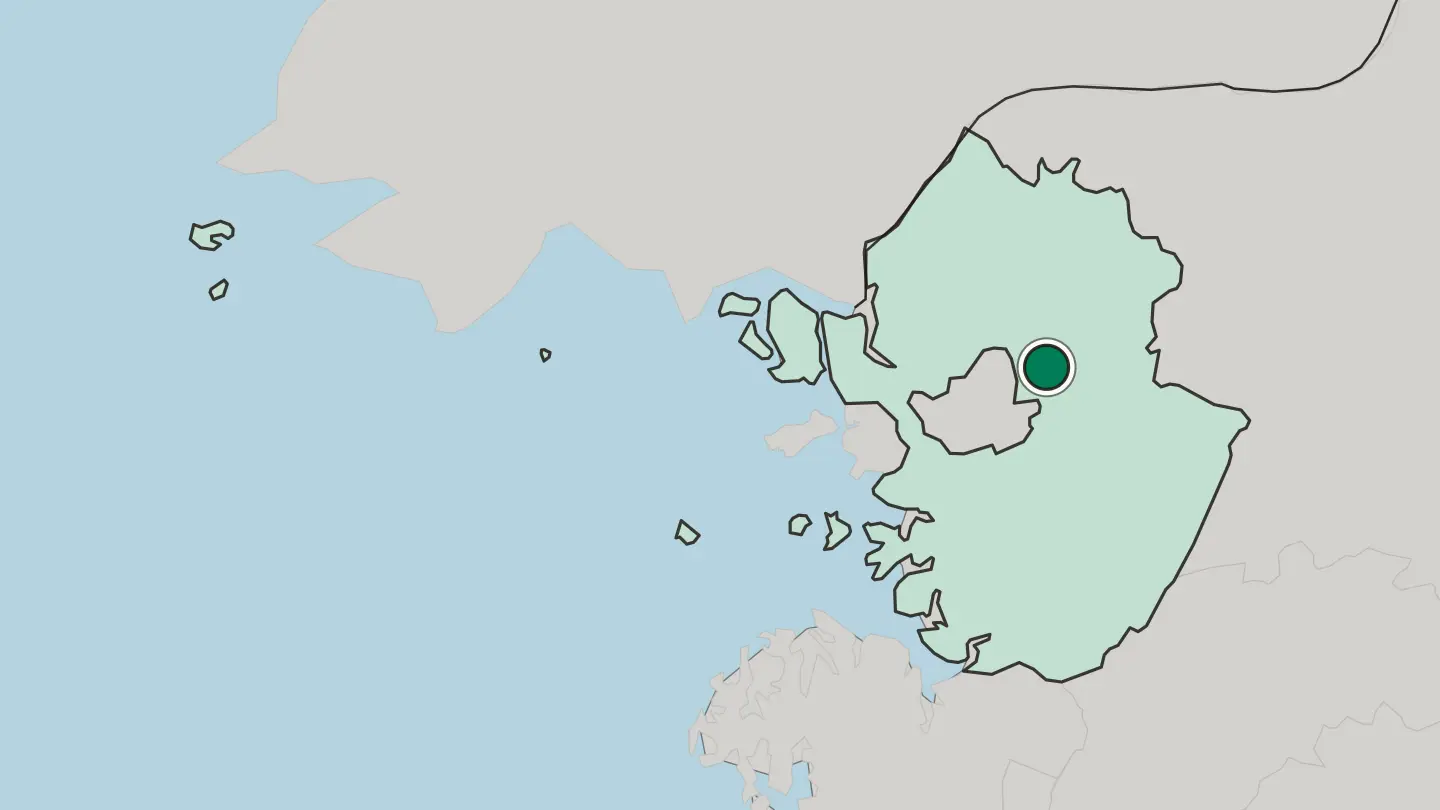 Map of Namyangju in South Korea