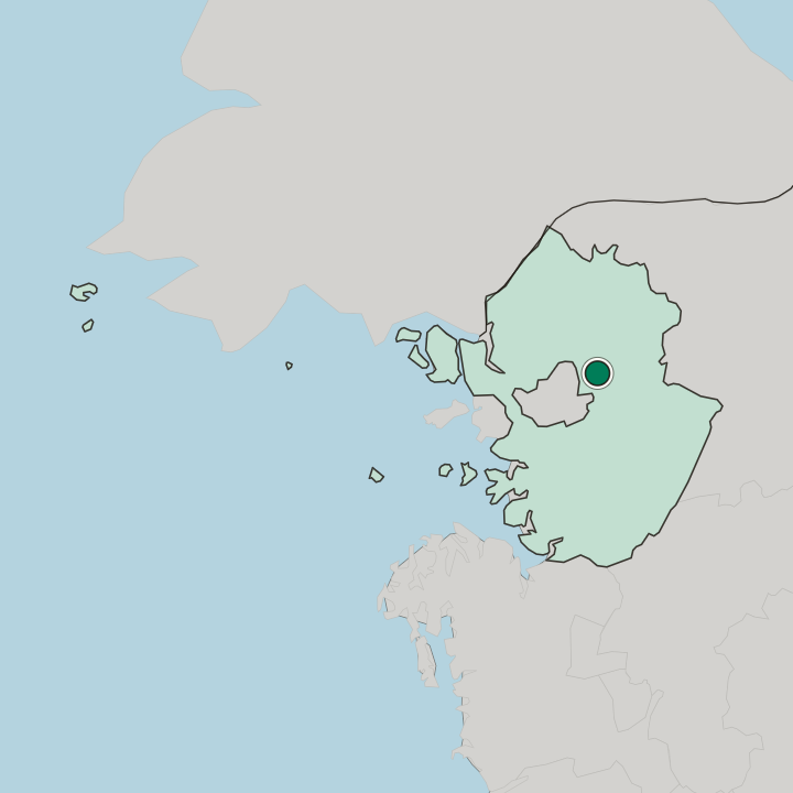 Map showing Namyangju — In Gyeonggi-do
