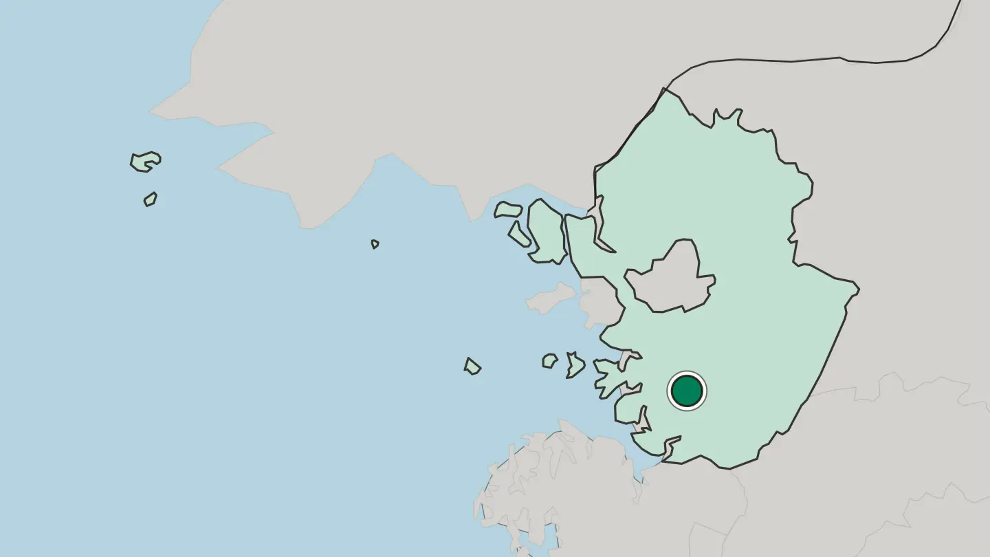 Map of Osan in South Korea