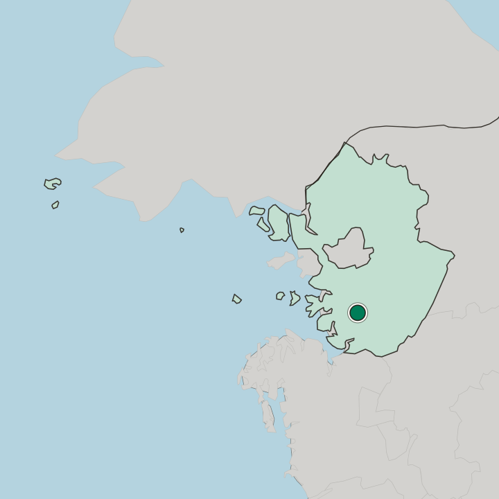 Map showing Osan — In Gyeonggi-do