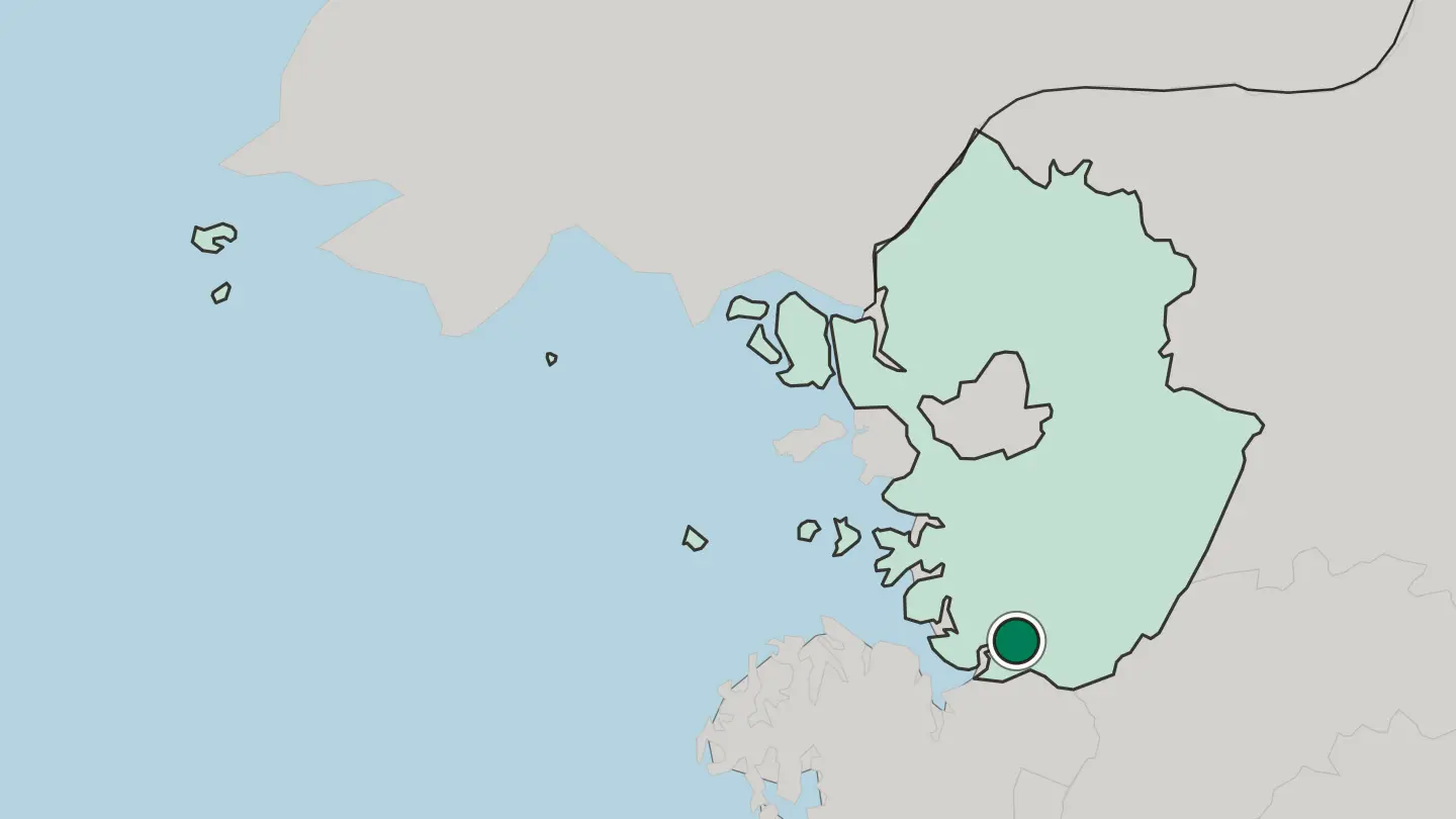 Map of Pyeongtaek in South Korea