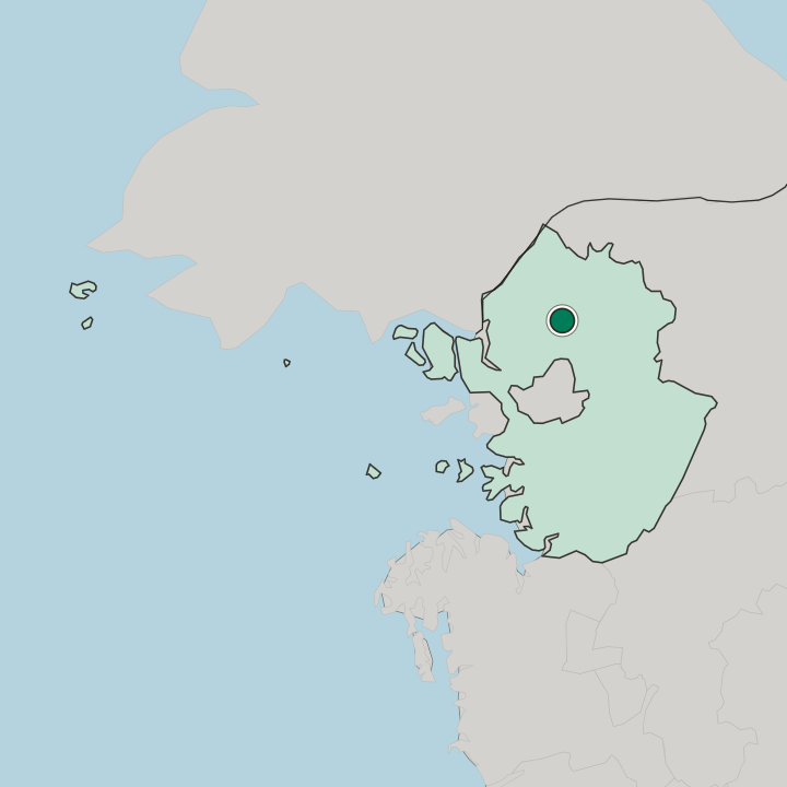 Map showing Yangju — In Gyeonggi-do