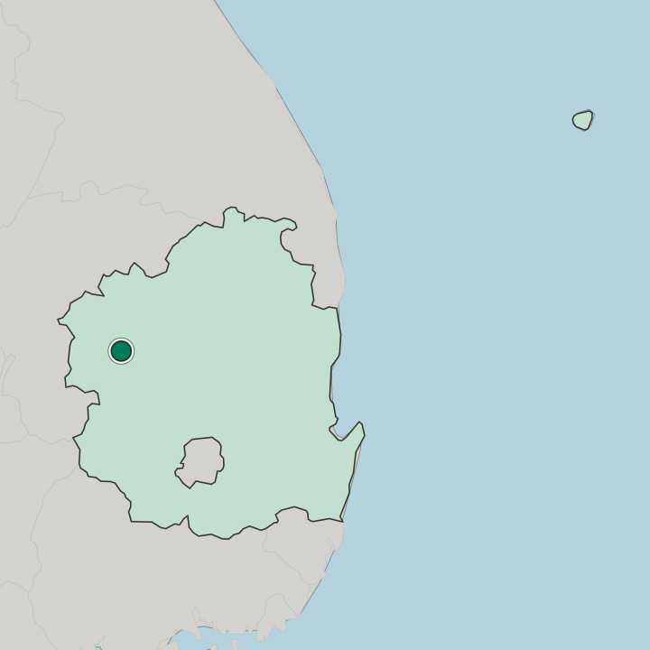 Map showing Sangju — In Gyeongsangbuk-do