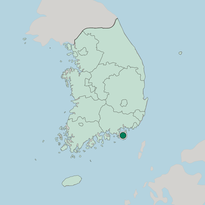 Map showing Kyosai — In South Korea