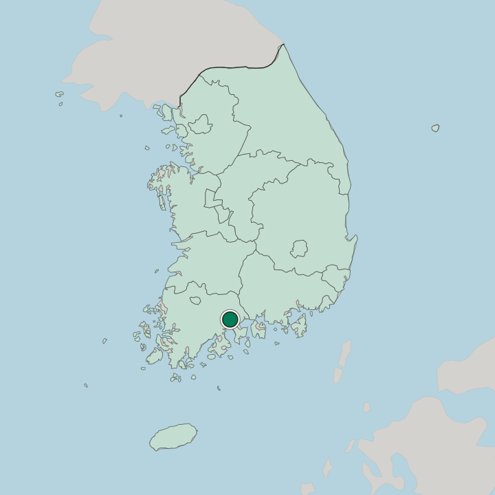 Map showing Suncheon — In South Korea