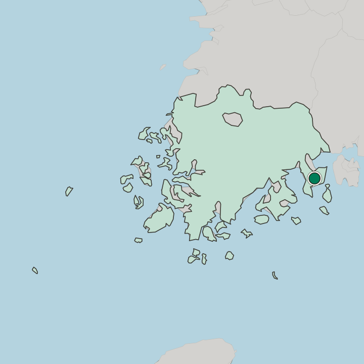 Map showing Yeosu — In Jeollanam-do