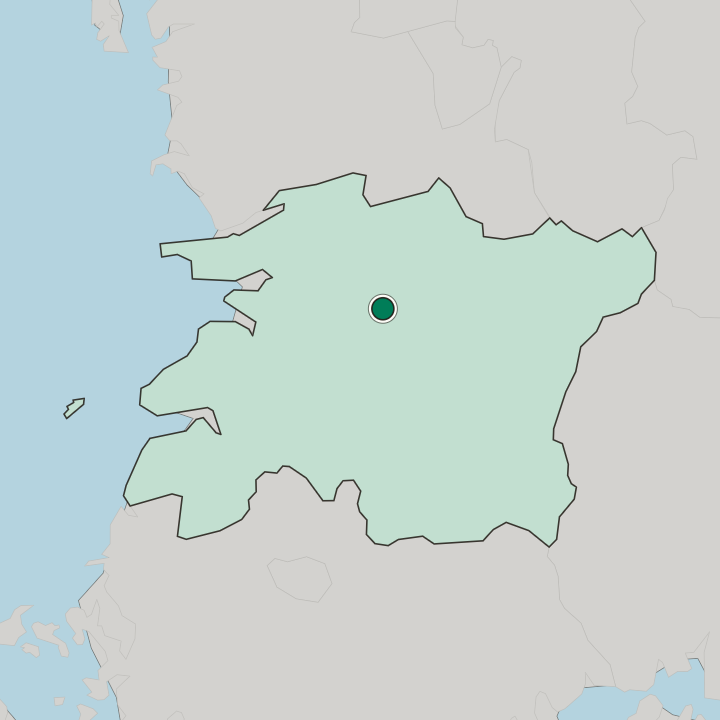 Map showing Jeonju — In Jeonbuk