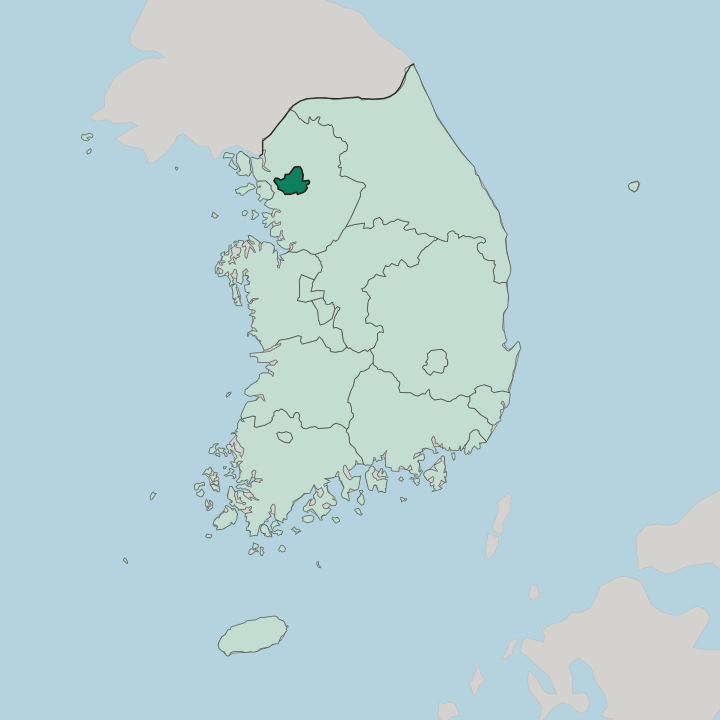 Map showing Seoul — In South Korea