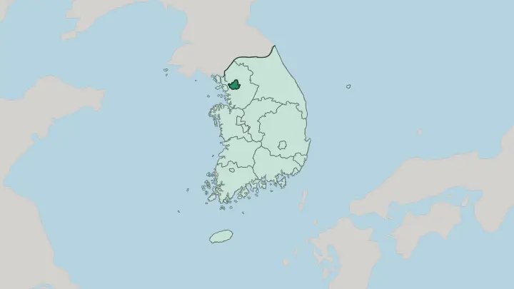 Map of Seoul in South Korea
