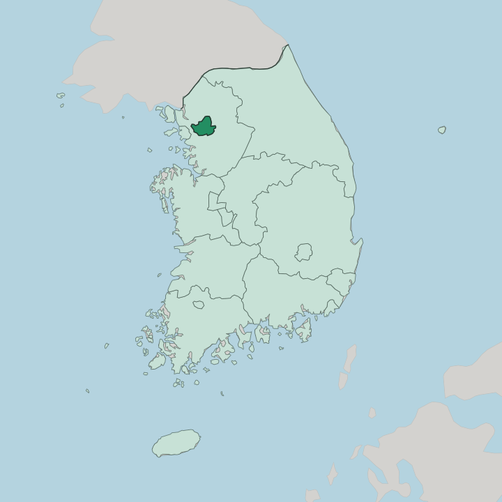 Map showing Seoul — In South Korea
