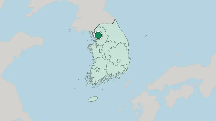 Map of Seoul in South Korea
