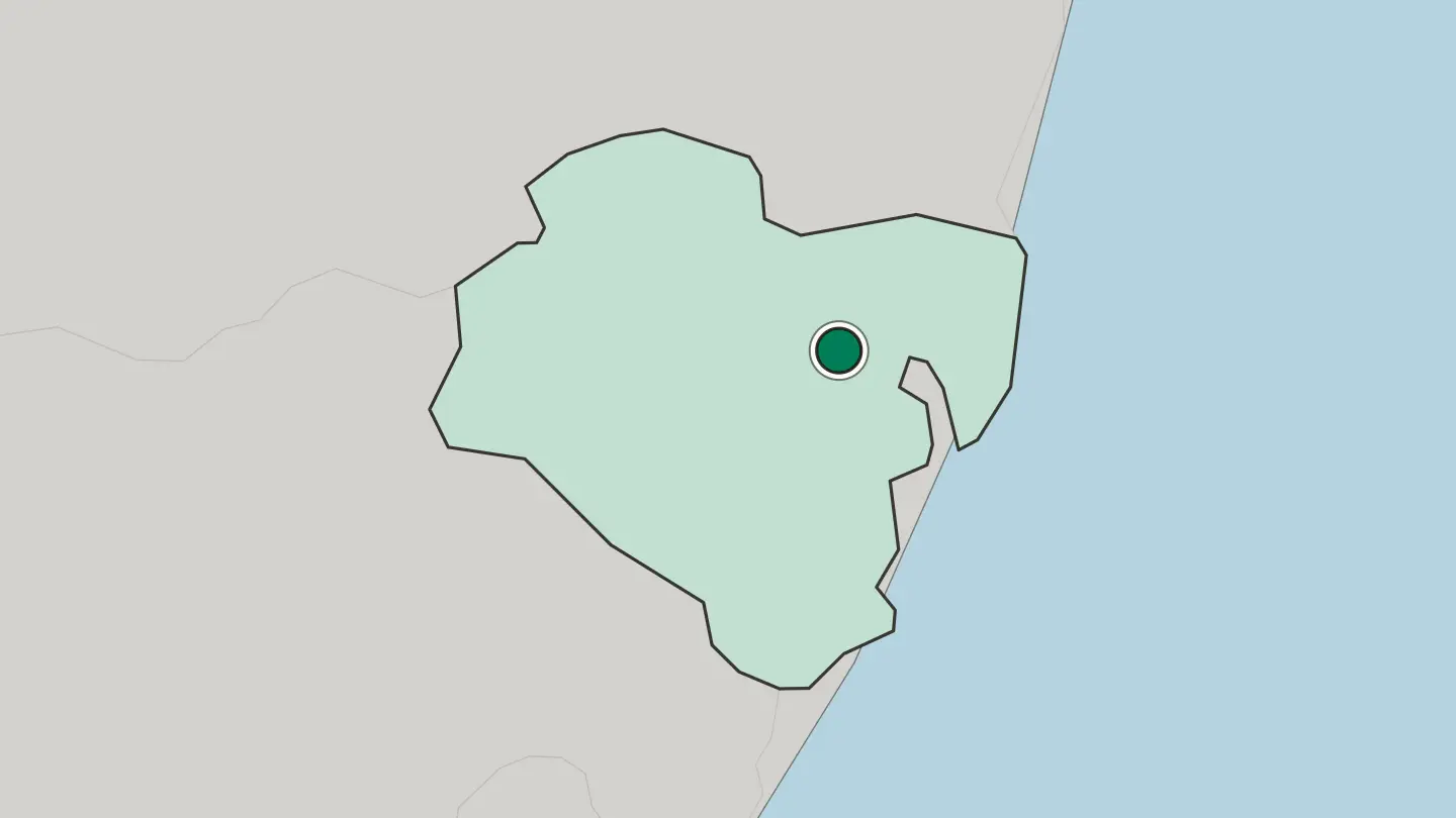 Map of Ulsan in South Korea