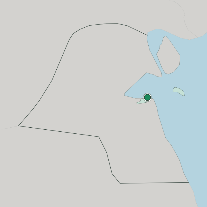 Map showing Kuwait City — In Kuwait