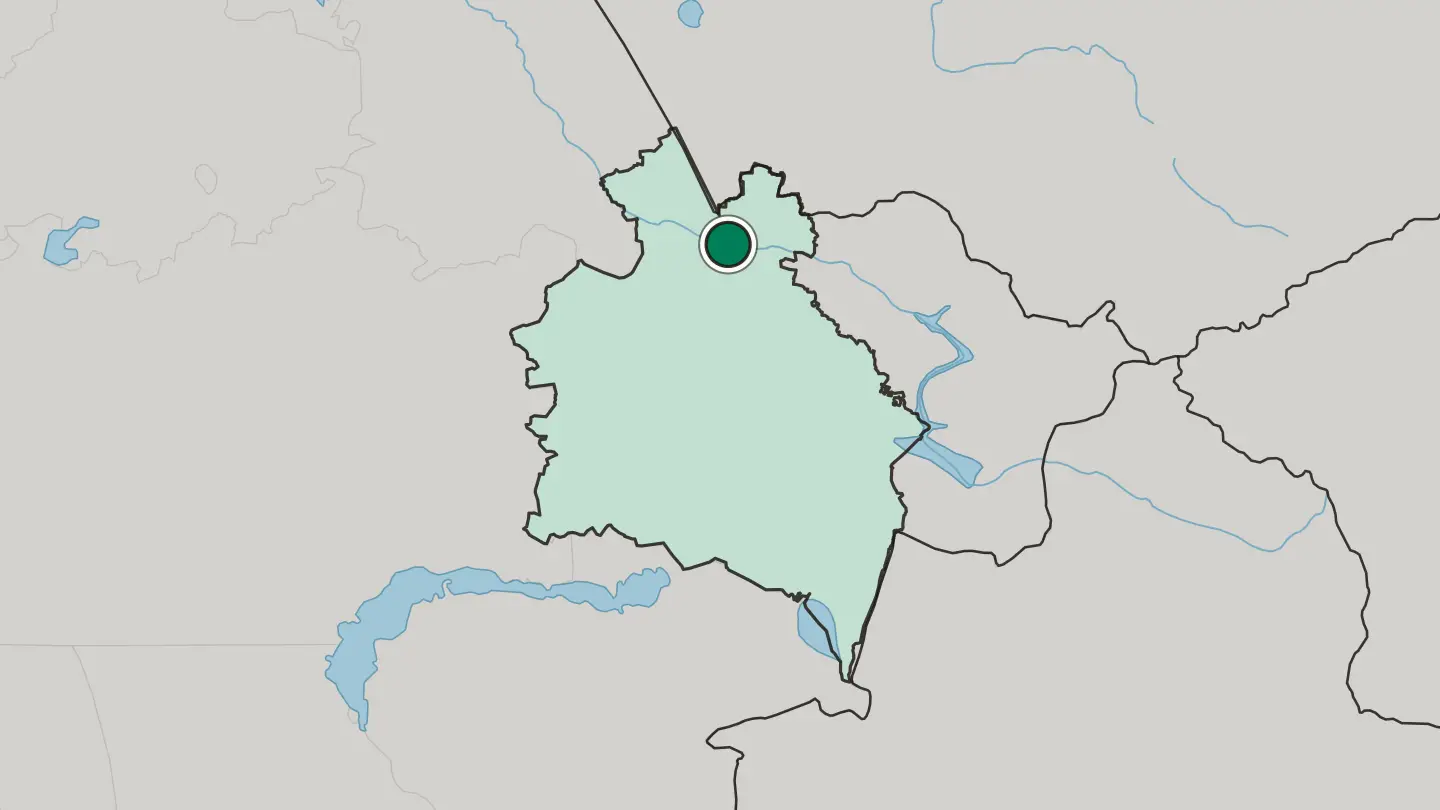 Map of Semey in Kazakhstan