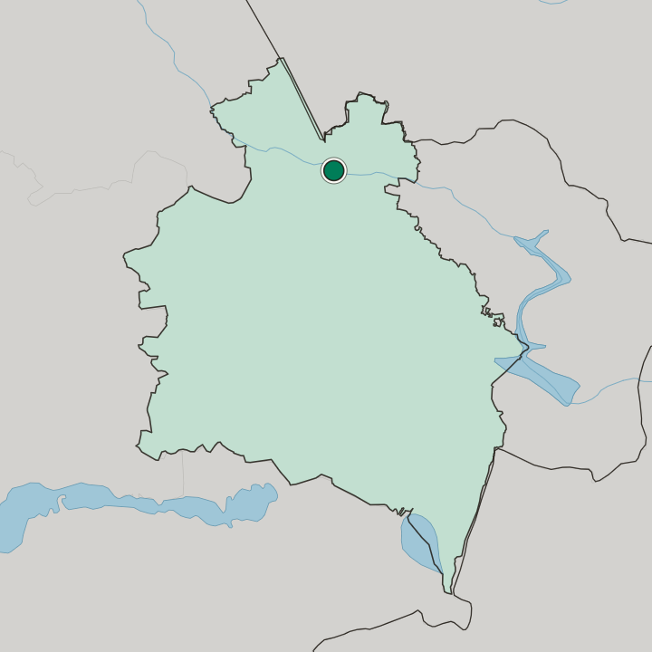 Map showing Semey — In Abai Region