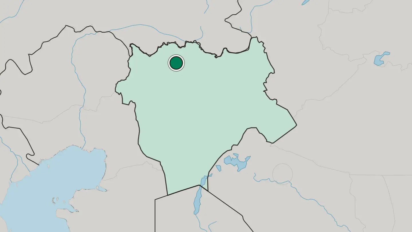 Map of Aktobe in Kazakhstan