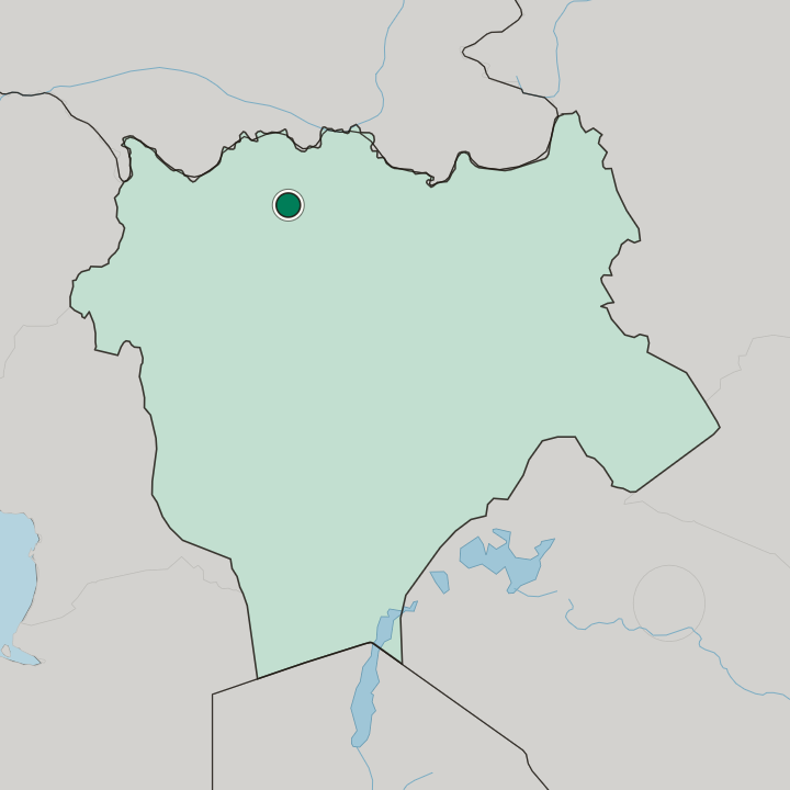 Map showing Aktobe — In Aktyubinskaya Oblast’
