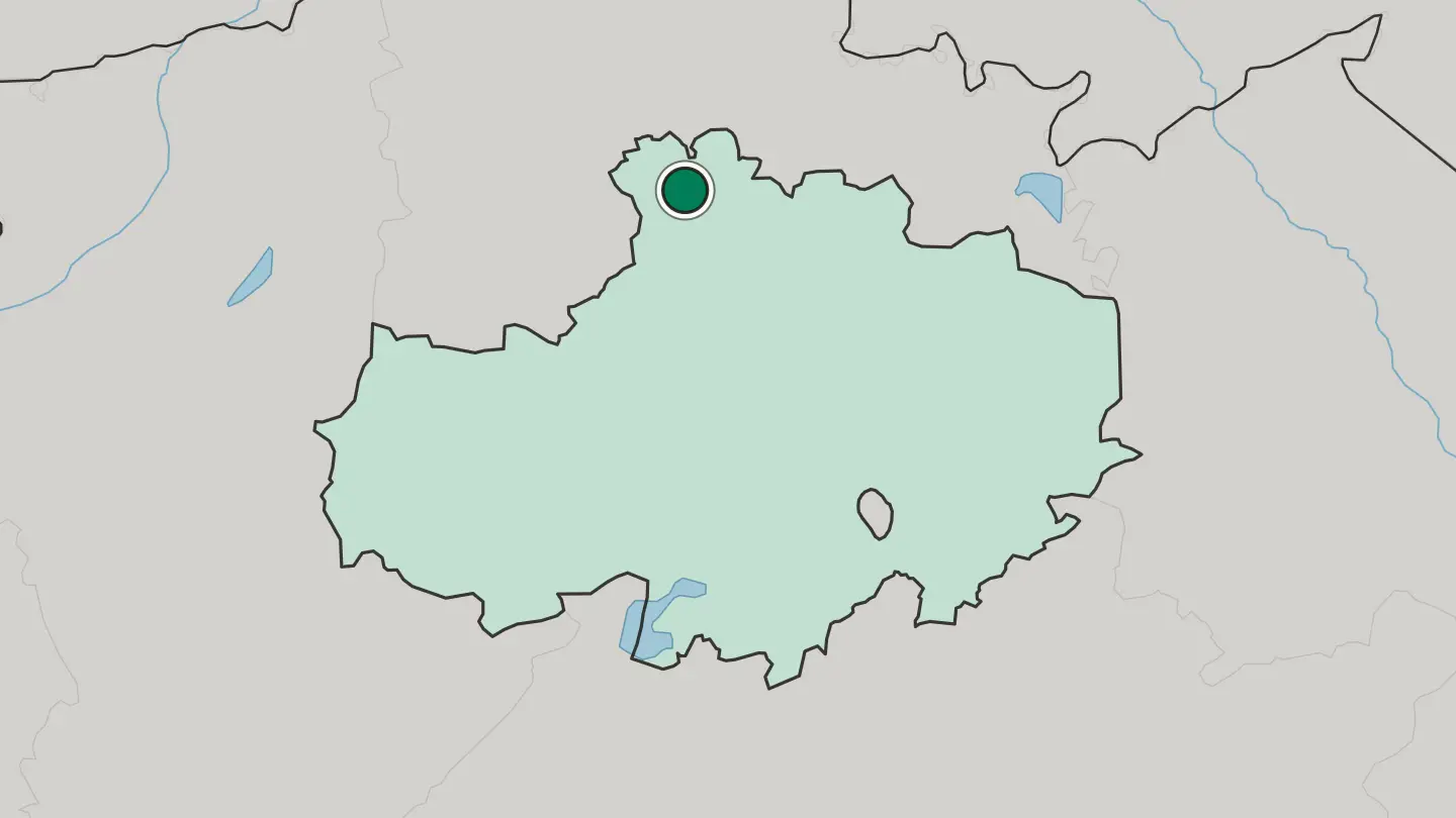 Map of Kokshetau in Kazakhstan