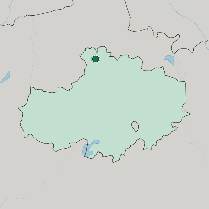 Map showing Kokshetau — In Aqmola Oblysy