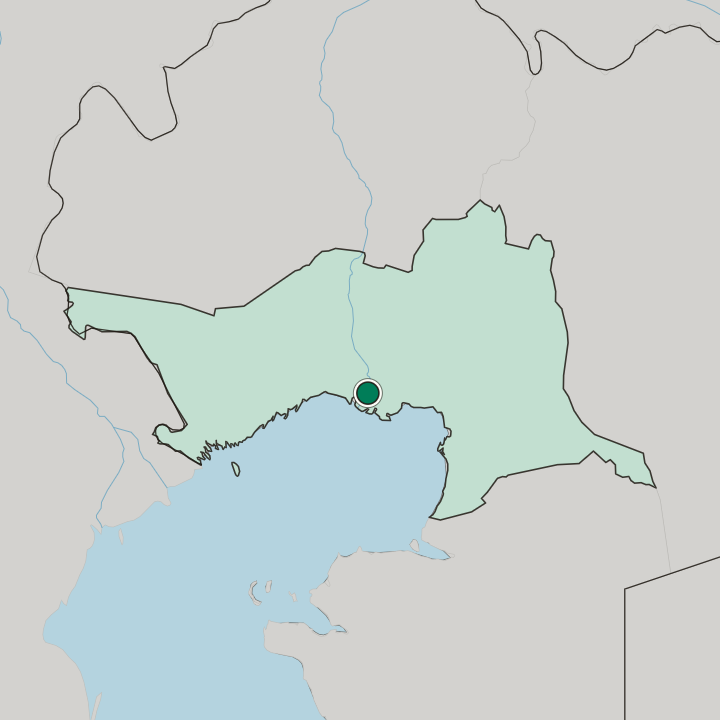 Map showing Atyrau — In Atyrau Region