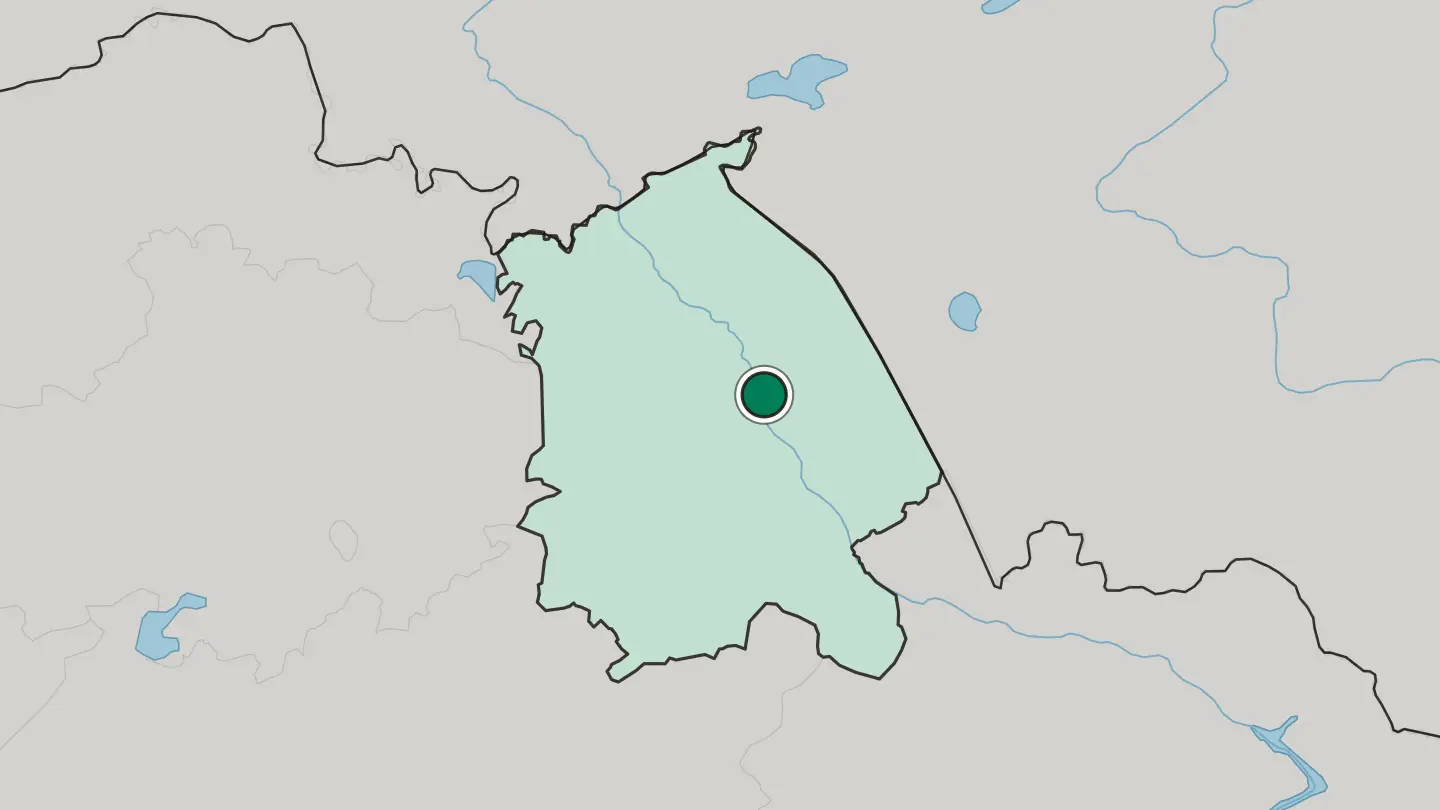Map of Pavlodar in Kazakhstan