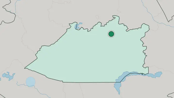 Map of Karagandy in Kazakhstan