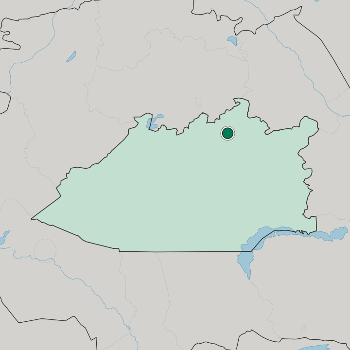 Map showing Temirtau — In Qaraghandy Oblysy