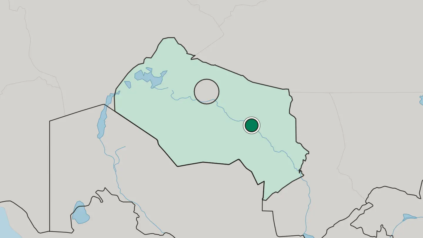 Map of Kyzylorda in Kazakhstan