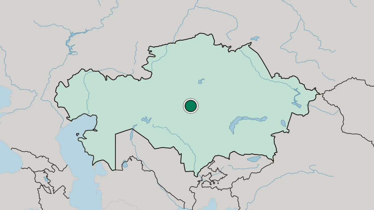 Map of Satpayev in Kazakhstan