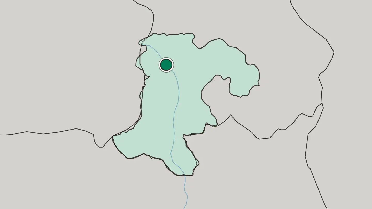 Map of Pakse in Laos