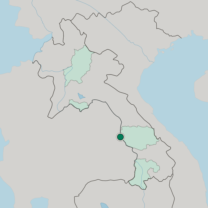 Map showing Savannakhet — In Laos