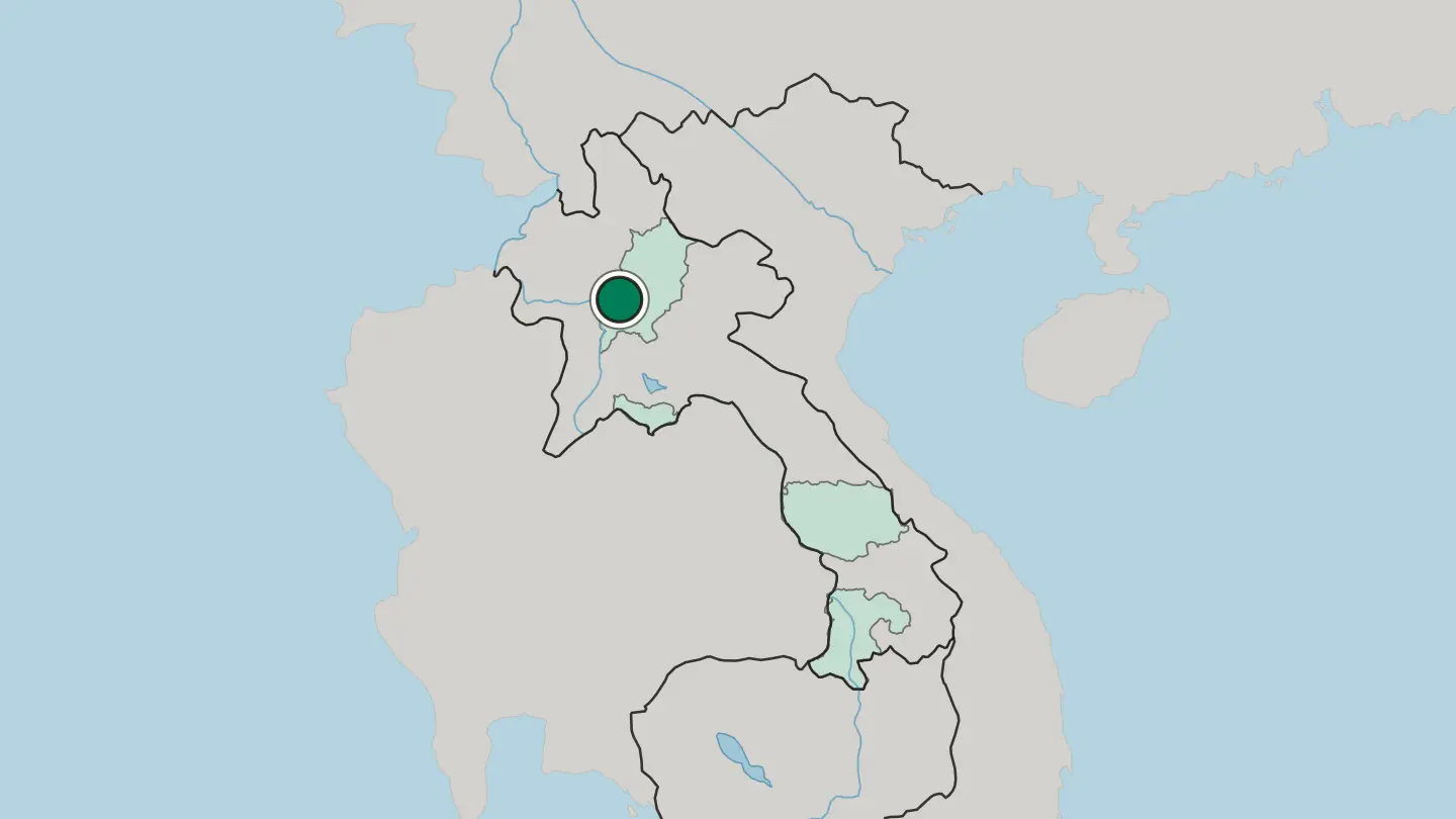Map of Luang Prabang in Laos