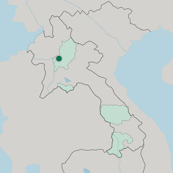 Map showing Luang Prabang — In Laos