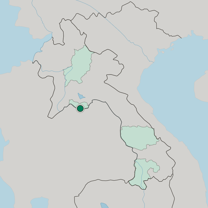 Map showing Vientiane — In Laos