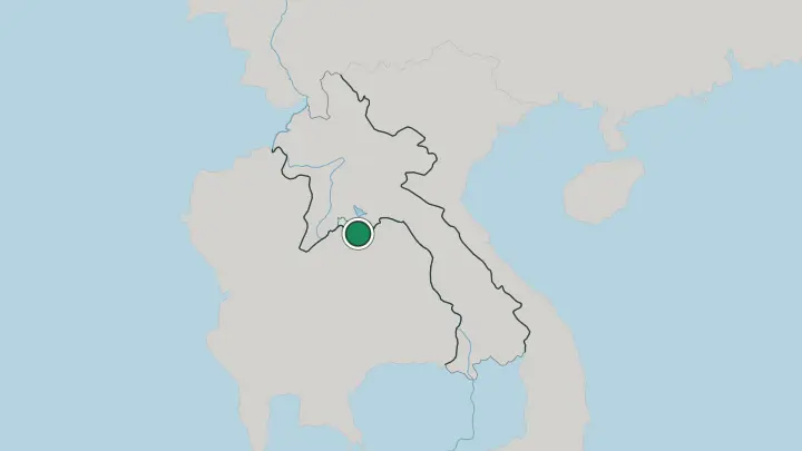 Map of Vientiane in Laos