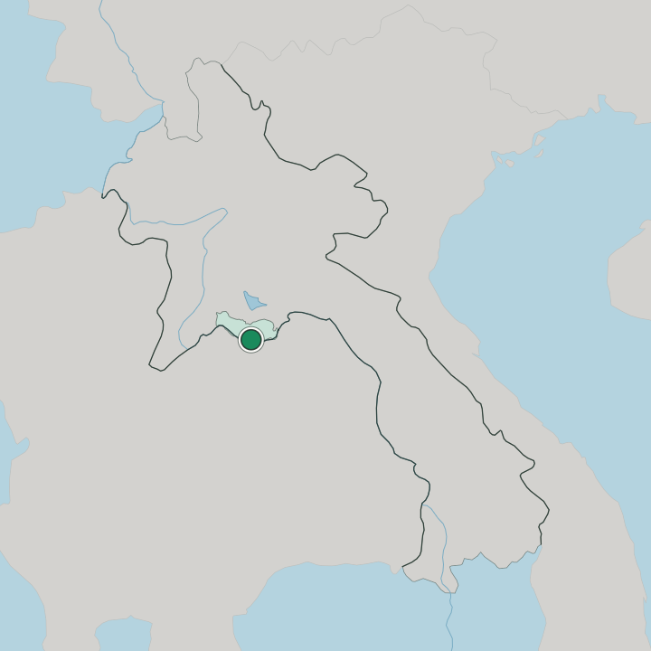Map showing Vientiane — In Laos