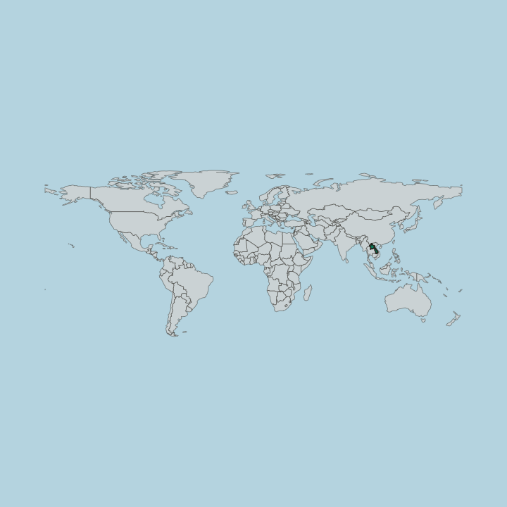 Map showing Laos — Worldwide