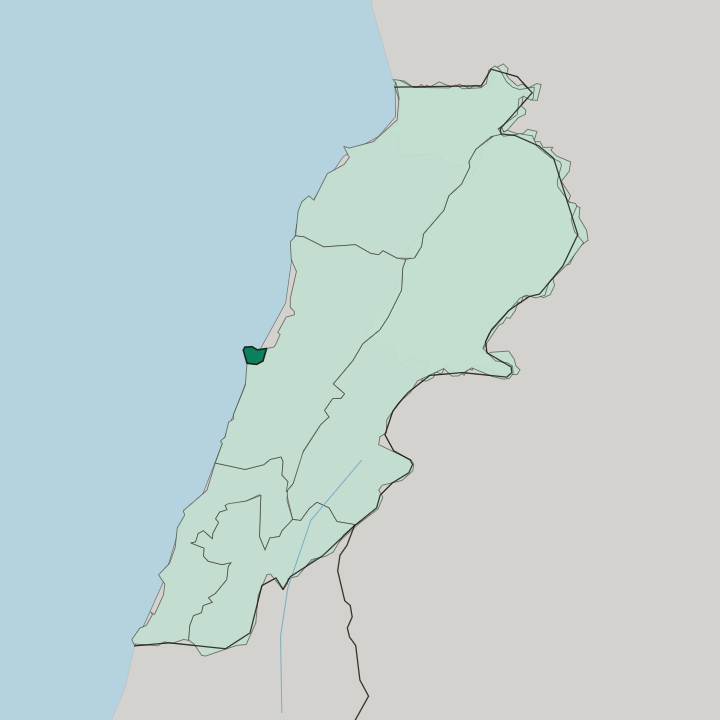 Map showing Beyrouth — In Lebanon