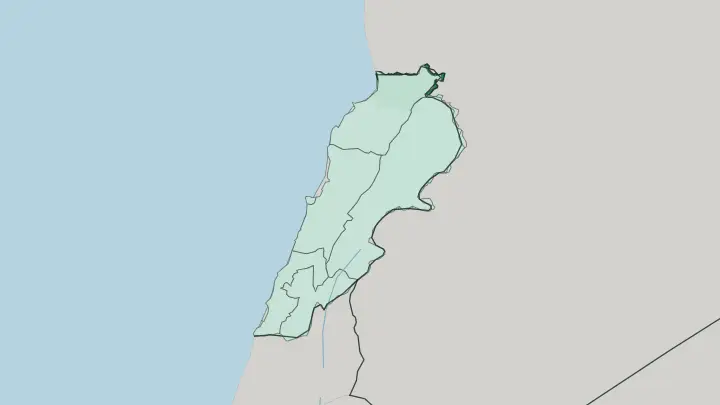 Map of Mohafazat Aakkâr in Lebanon