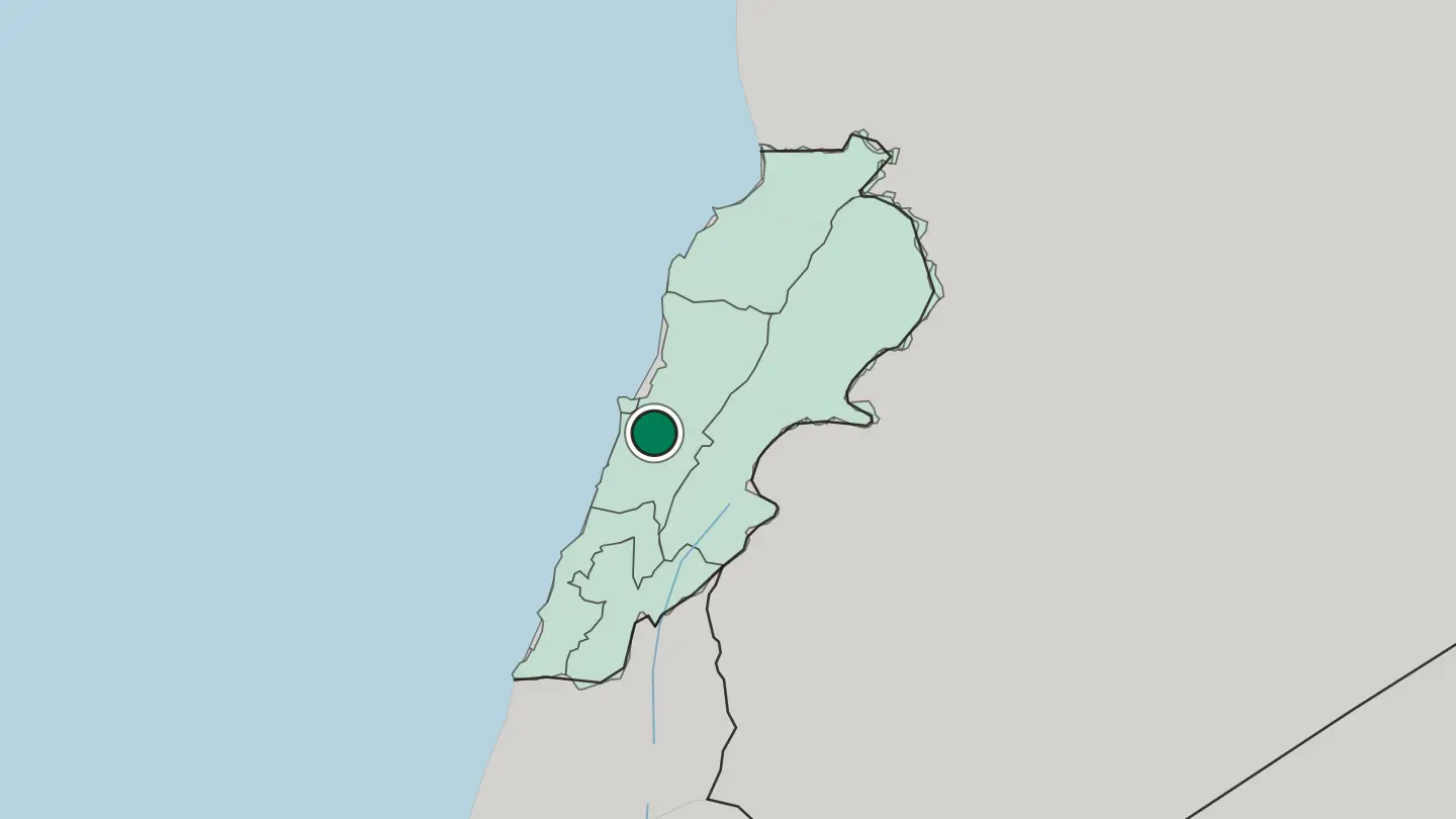 Map of Aley in Lebanon