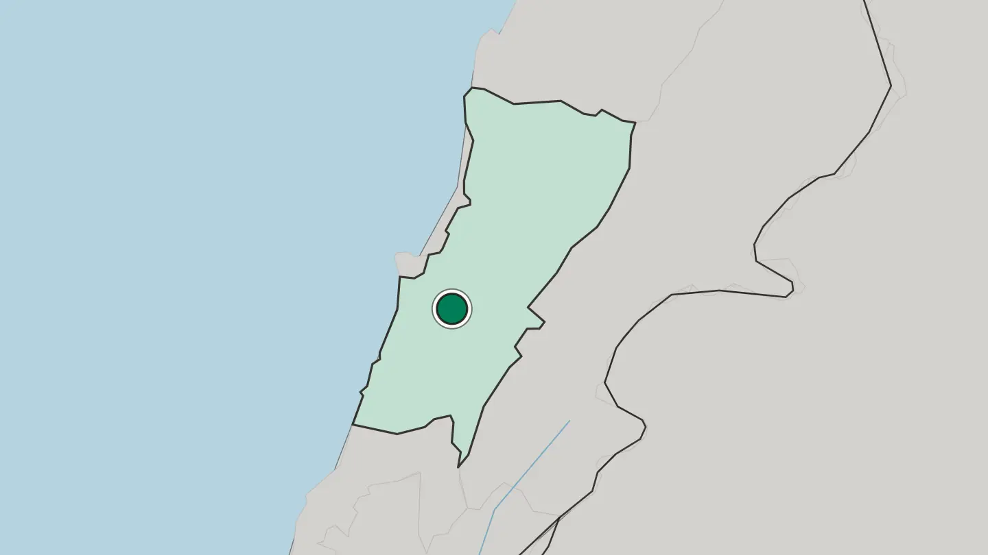 Map of Aley in Lebanon