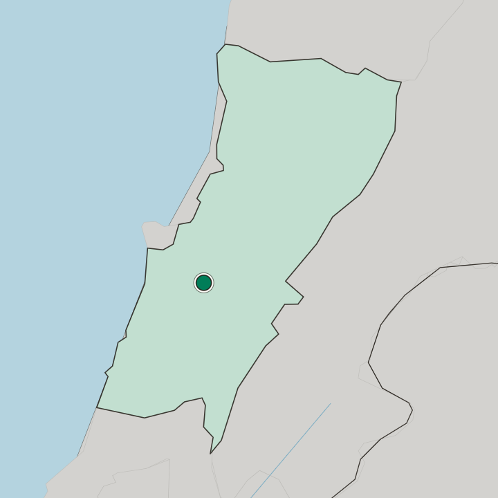 Map showing Aley — In Mohafazat Mont-Liban