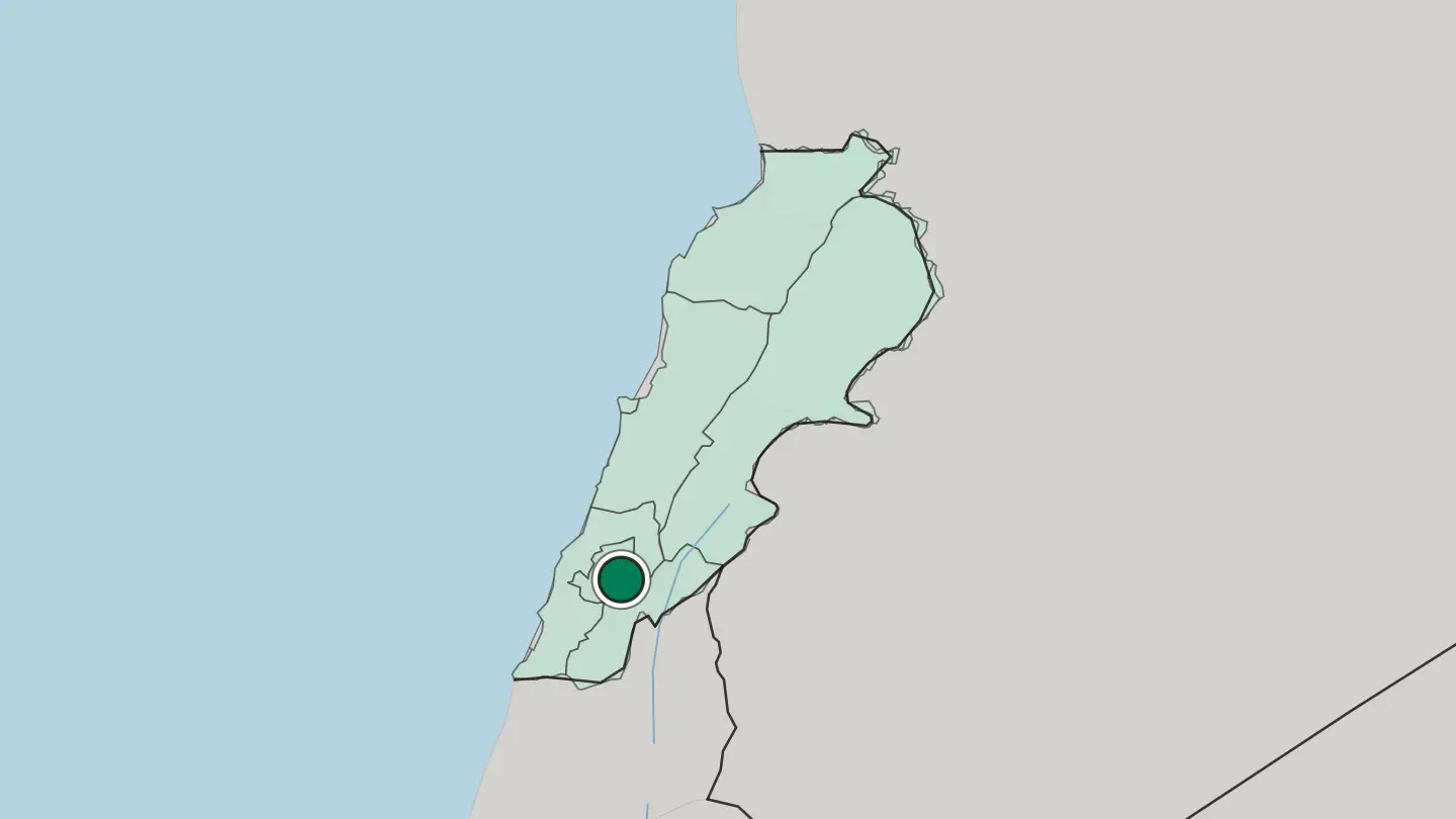 Map of Nabatîyé et Tahta in Lebanon
