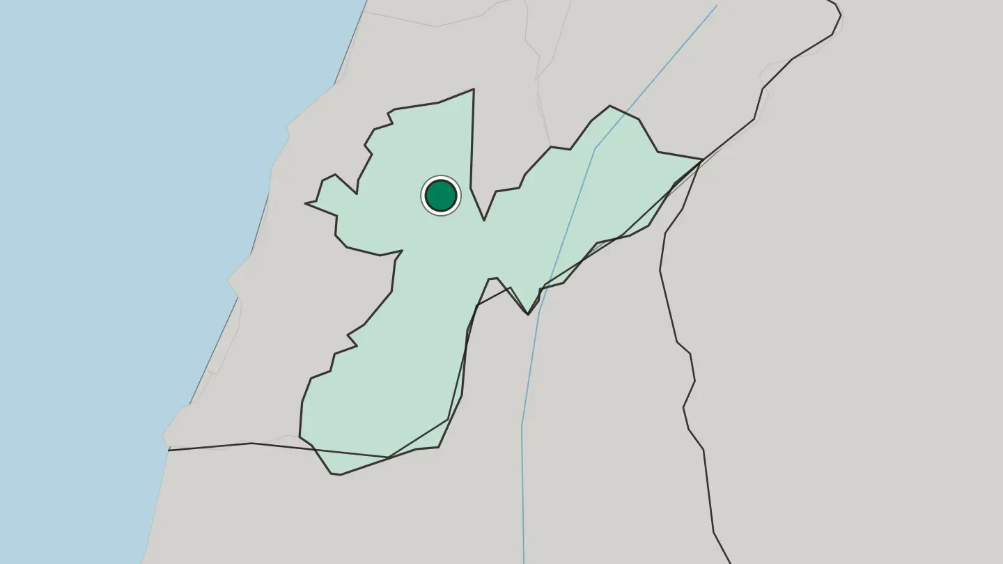 Map of Nabatîyé et Tahta in Lebanon
