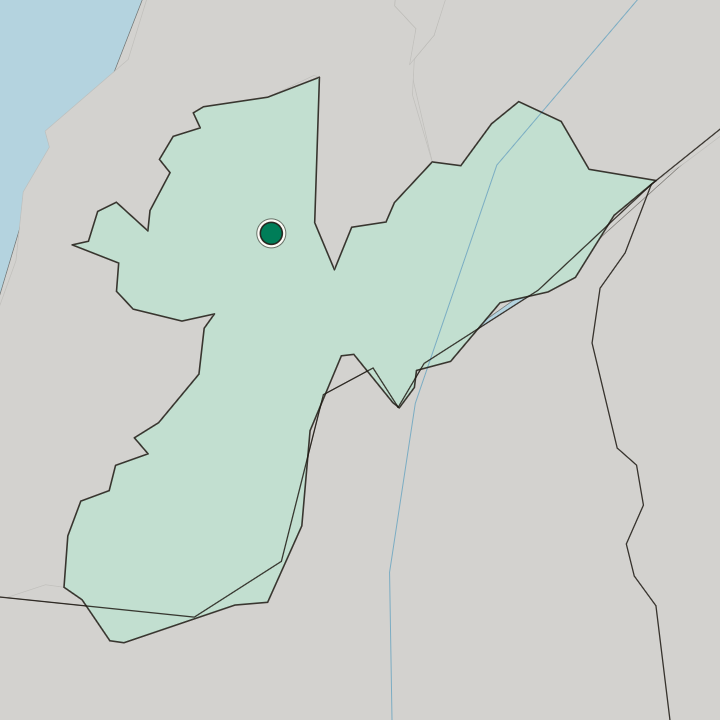 Map showing Nabatîyé et Tahta — In Mohafazat Nabatîyé