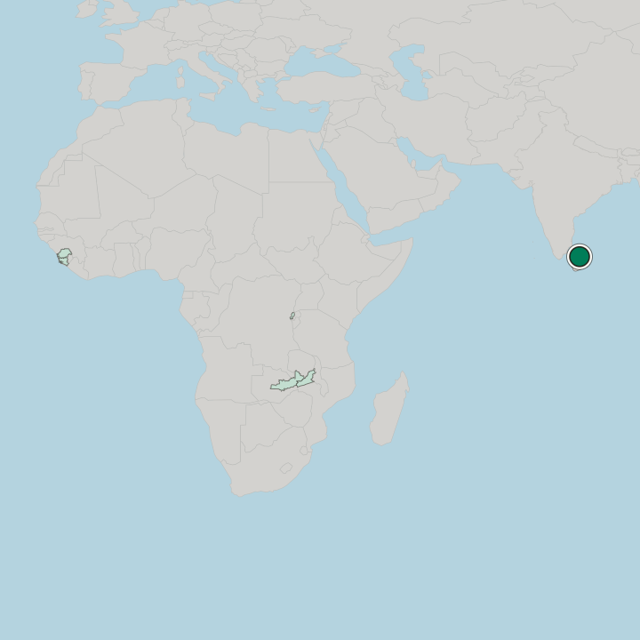 Map showing Trincomalee — In Sri Lanka